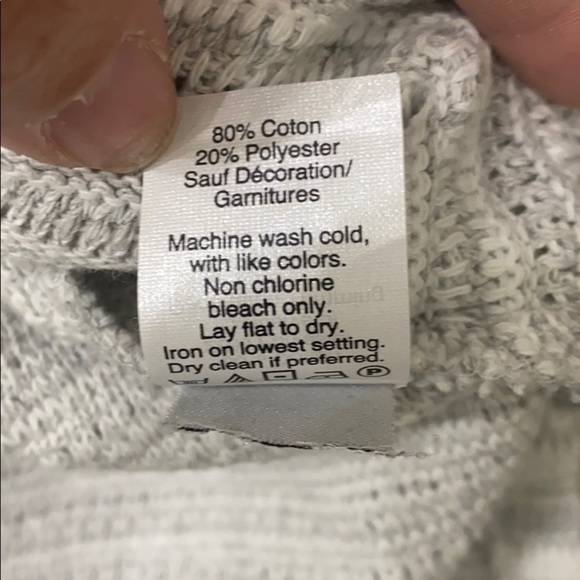 Madewell grey striped pop over sweater size M/L - Picture 8 of 14